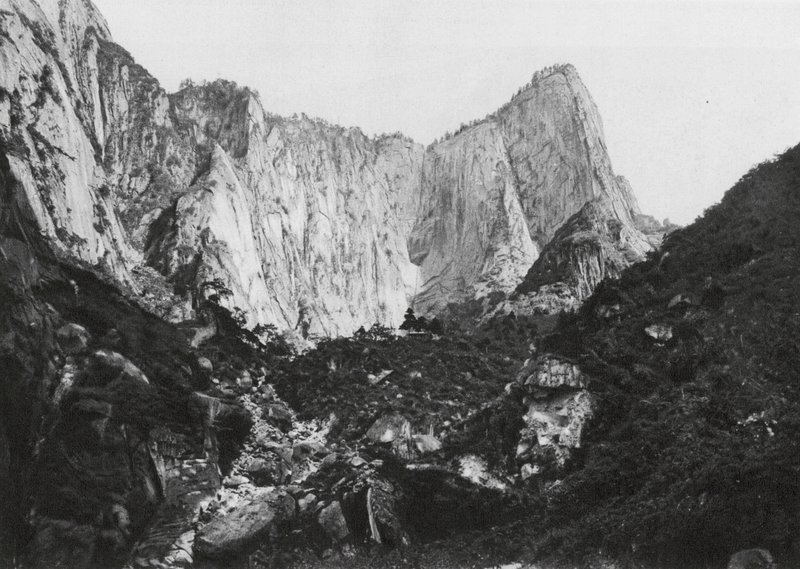 Hua shan, Shensi, Le cylindre du Mont des 5 Pics, Pic du Milieu et Pic Occidental - Ernst Boerschmann