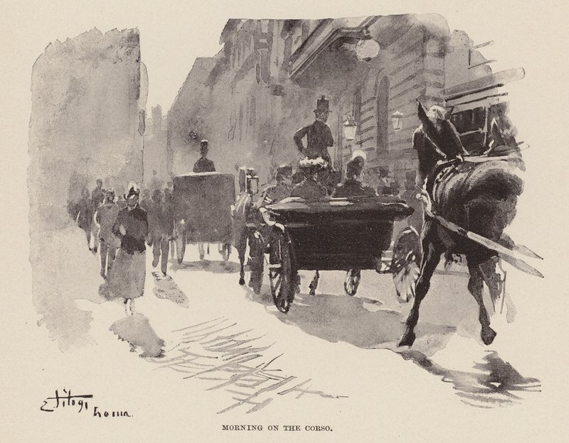 Matin sur le Corso - Ettore Tito
