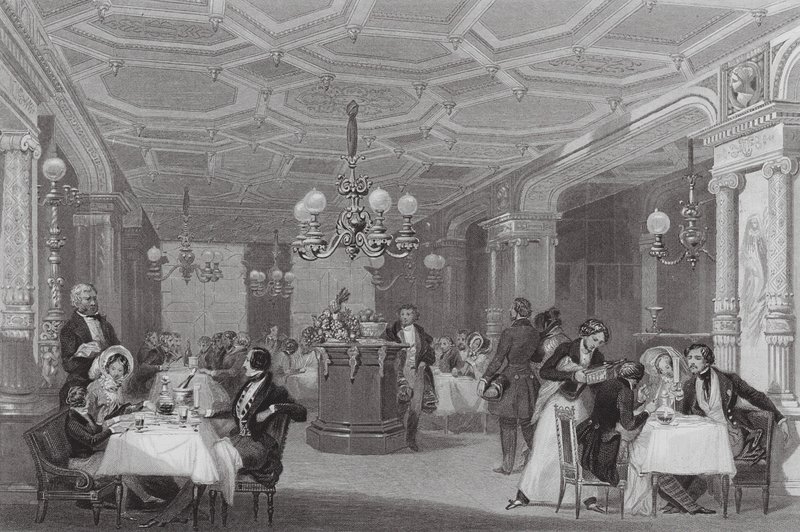 Les "Trois Frères Provenceaux," Palais Royal, Paris, La Maison de Restauration Célèbre (gravure) - Eugene Louis (after) Lami