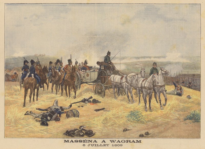 Le maréchal Masséna à la bataille de Wagram, 6 juillet 1809 - Eugene Chaperon