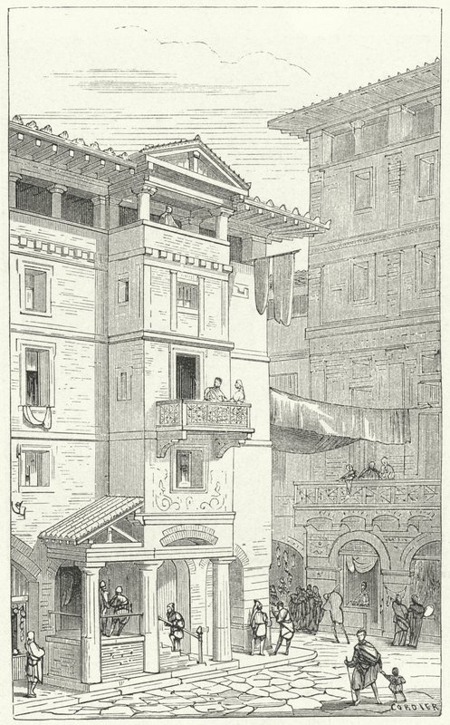 Rue dans la Rome antique - Eugene Emmanuel after Viollet-le-Duc