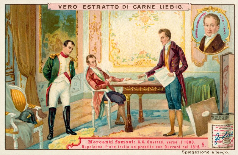 Napoléon négociant un prêt avec le banquier français Gabriel-Julien Ouvrard, 1815 - European School