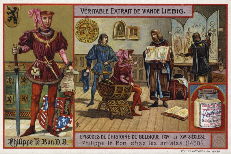 Philippe le Bon, duc de Bourgogne, rencontrant des artistes, 1450 - European School