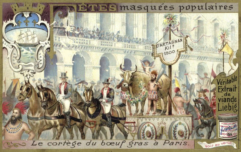 Procession du bœuf gras le Mardi Gras, Paris - European School
