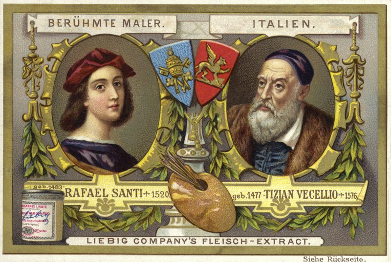 Raphaël et Titien, artistes italiens - European School