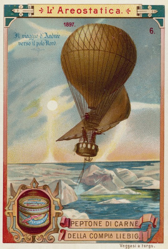 Tentative de Salomon August Andrée de voler vers le pôle Nord en ballon, 1897 - European School