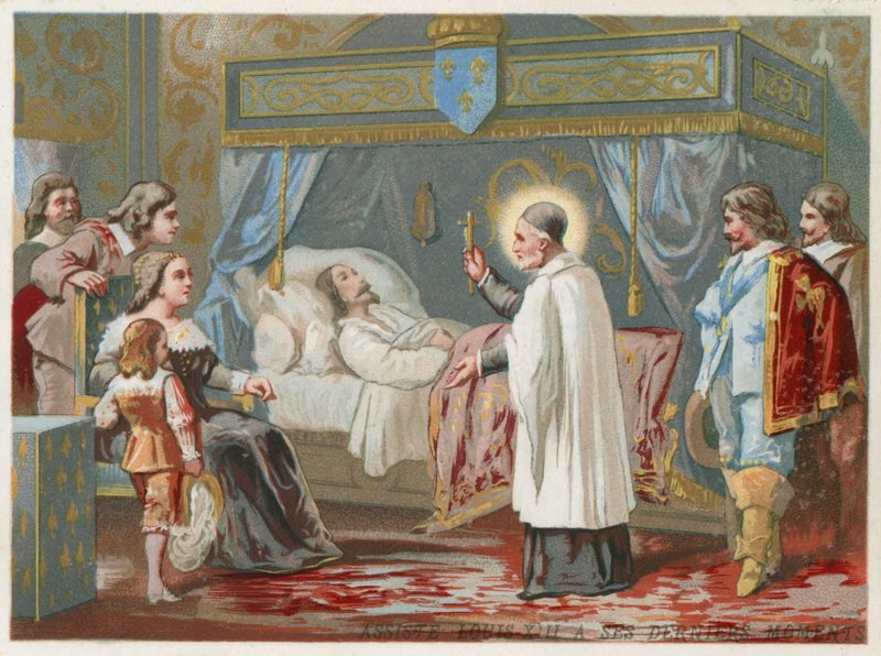 Saint Vincent de Paul assistant le roi Louis XIII de France dans ses derniers moments, 1643 - European School