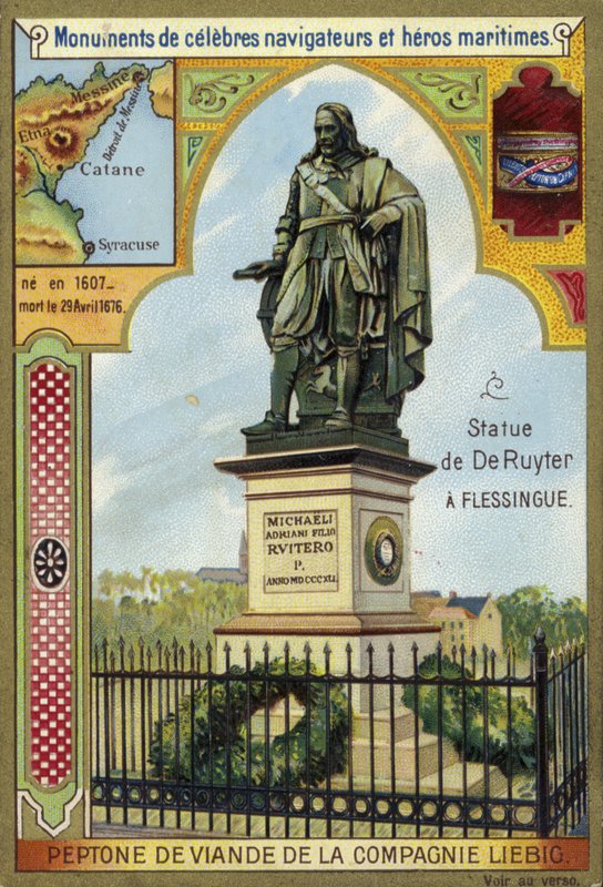 Statue de Michiel de Ruyter, amiral néerlandais, Flessingue, Pays-Bas - European School