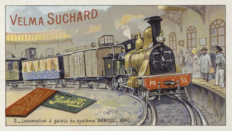 Locomotive à vapeur utilisant le système Arnoux, 1840 - European School