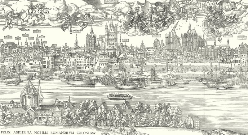 Vue de la vie sur le Rhin à Cologne, 1531 - European School