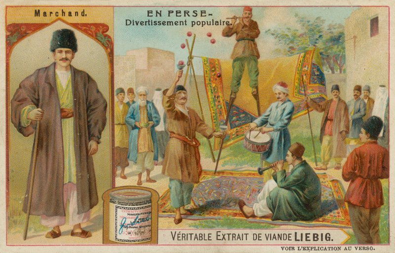 Un marchand et des artistes populaires - European School