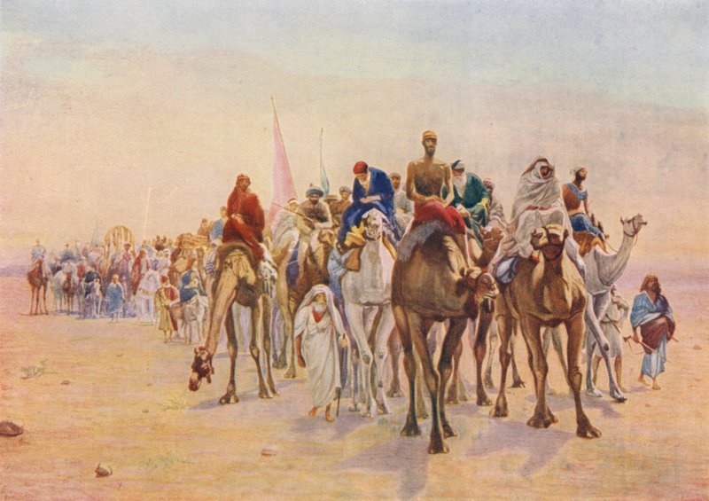 Pèlerinage à la Mecque (lithographie couleur) - European School