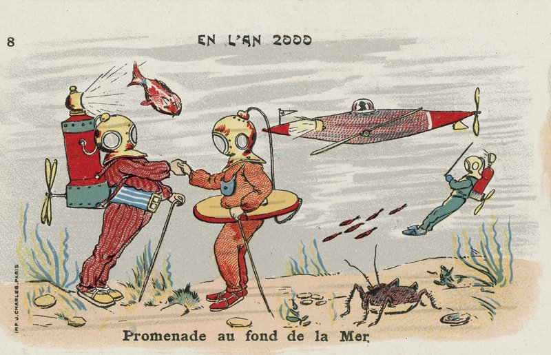 Promenade sur le fond marin en l