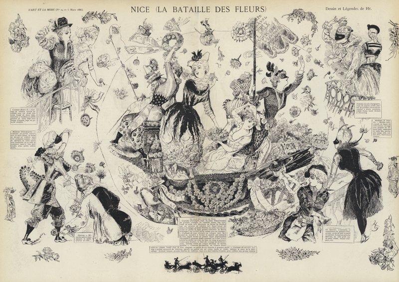 Bataille annuelle des fleurs, Nice, France - European School