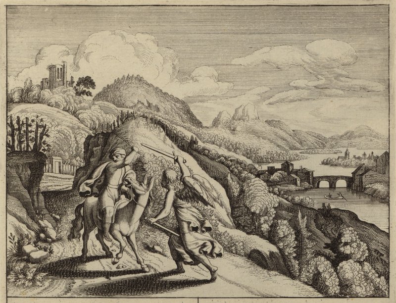 Balaam réprimandé par son âne en route vers Balak, roi de Moab - European School