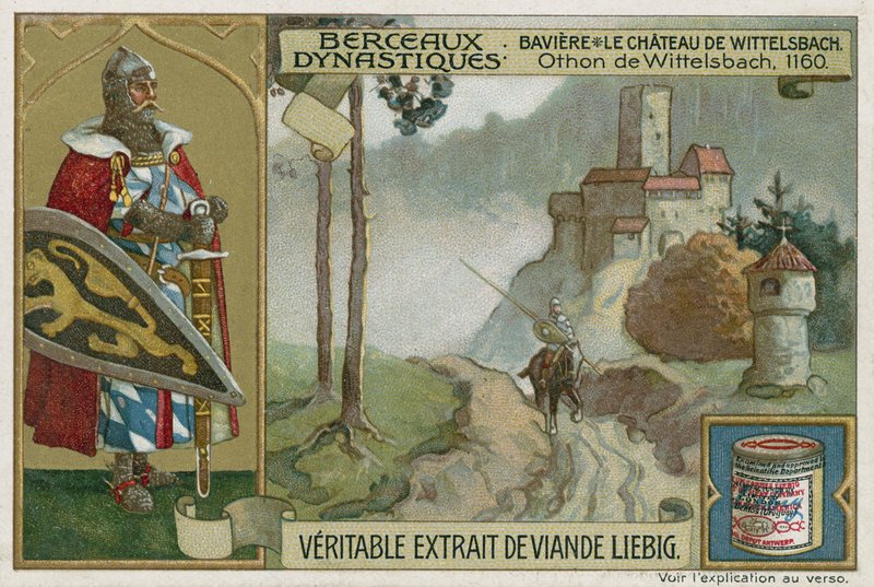 Bavière : château de Wittelsbach et Othon Ier de Wittelsbach, duc de Bavière, 1160 - European School