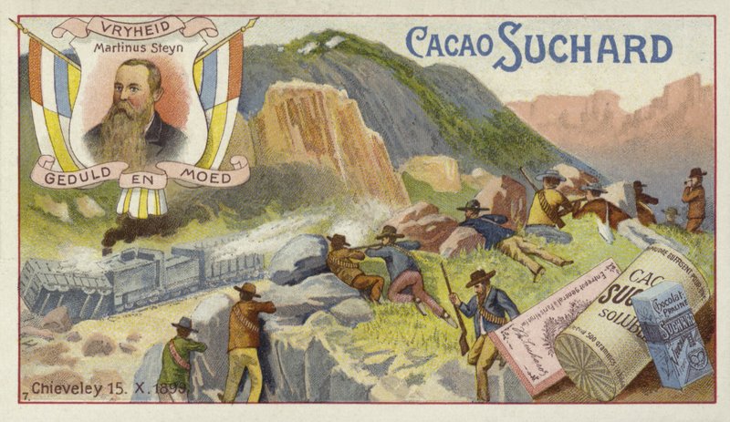 Les Boers attaquant un train blindé britannique, Chieveley, Afrique du Sud, Guerre des Boers, 15 octobre 1899 - European School