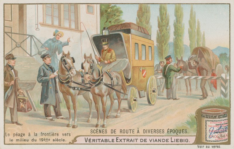 Péage frontalier sur une route du XIXe siècle - European School