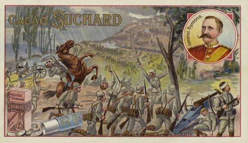 Le général britannique Sir William Penn Symons mortellement blessé à la bataille de Glencoe, Guerre des Boers, 20 octobre 1899 - European School
