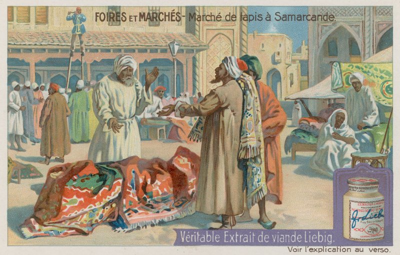 Marché aux tapis à Samarcande - European School