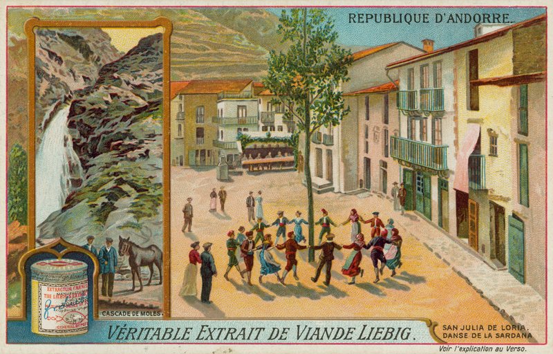 Cascade de Moles et danseurs de sardane à San Julia de Loria - European School