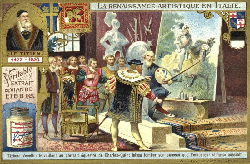 Charles V ramasse le pinceau de Titien après qu