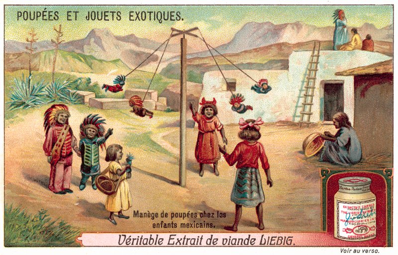 Enfants au Mexique jouant avec des poupées sur un carrousel - European School
