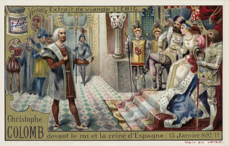 Christophe Colomb devant le roi et la reine d