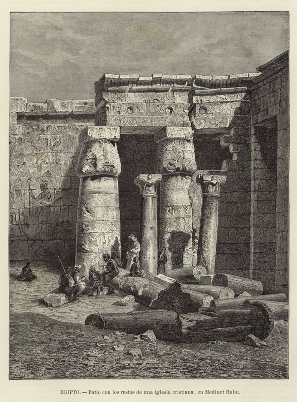 Égypte - Cour avec les restes d