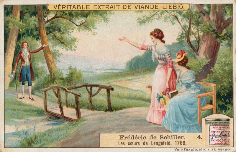 Friedrich Schiller, carte de Liebig, début du 20e siècle (chromo) - European School
