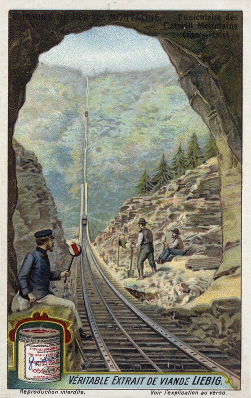 Chemin de fer funiculaire dans les montagnes Catskill, New York, USA - European School