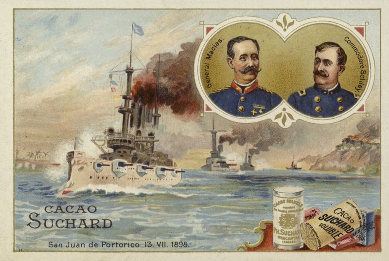 Général Manuel Macias et commodore Winfield Scott Schley, San Juan de Puerto Rico, Guerre hispano-américaine, 13 juillet 1898 - European School