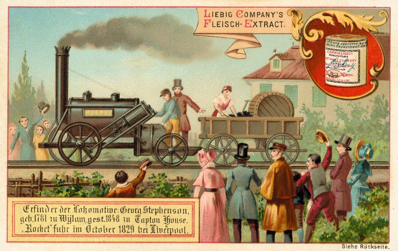 Locomotive à vapeur Rocket de George Stephenson, Liverpool - European School