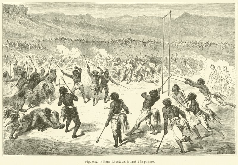 Indiens Choctaws jouant à la paume - European School