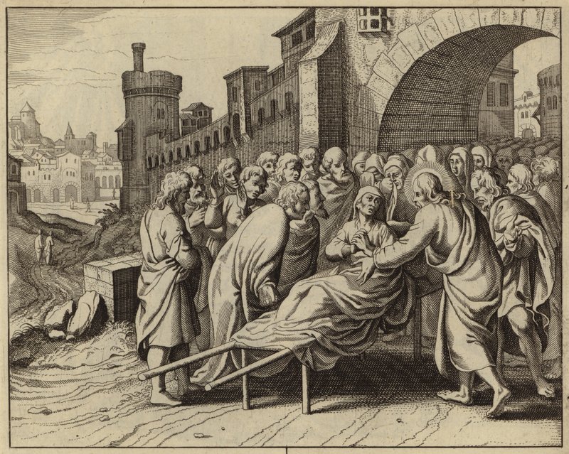 Jésus-Christ ressuscitant le fils de la veuve de Naïn - European School