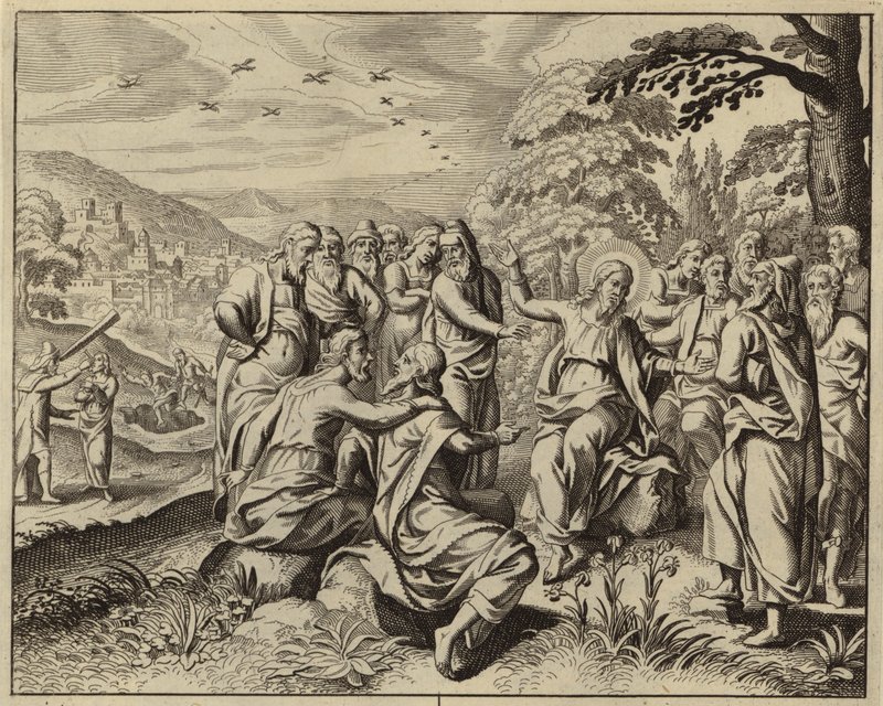 Jésus-Christ enseignant sur le sabbat (gravure) - European School