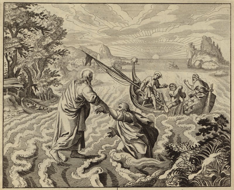 Jésus Christ marchant sur la mer de Galilée - European School