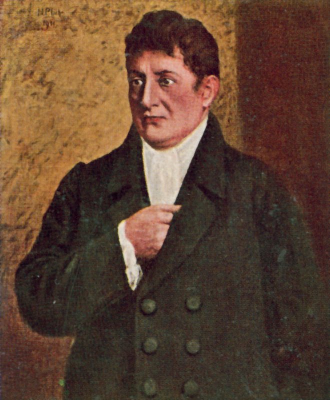 Johann Gottlieb Fichte, philosophe et écrivain allemand (litho couleur) - European School