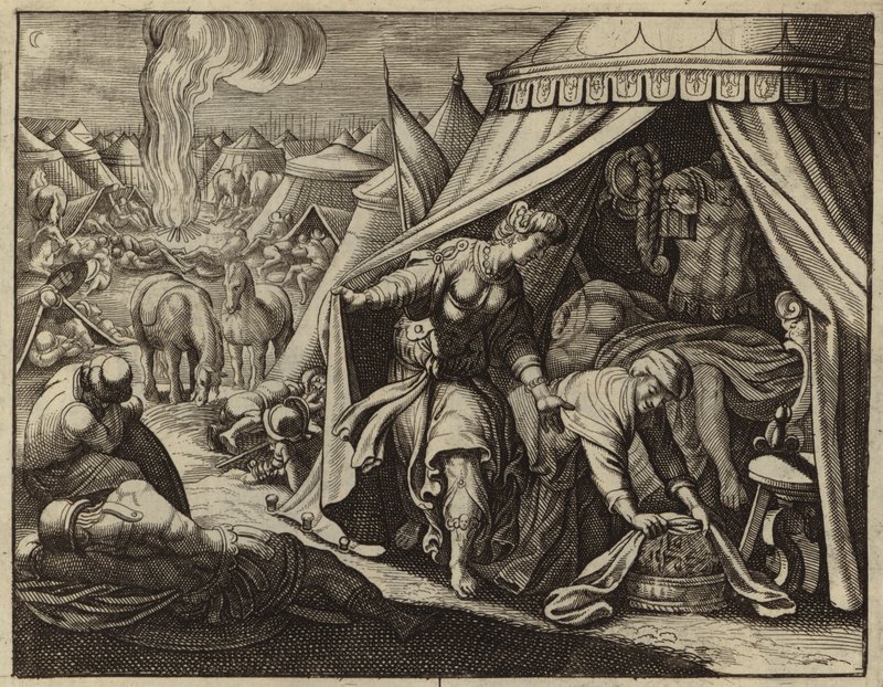 Judith avec la tête décapitée d