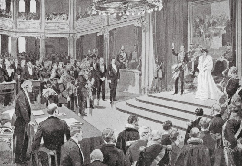 Le roi Haakon prête serment - European School