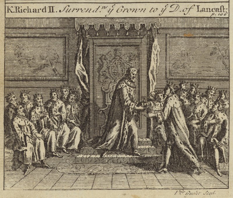 Le roi Richard II remettant la couronne d