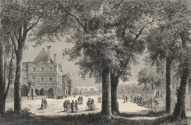 Le Luxembourg au temps de Marie de Médicis (gravure) - European School