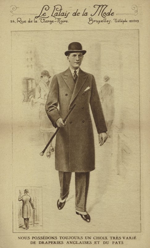 Mode masculine vers les années 1930 (lithographie) - European School