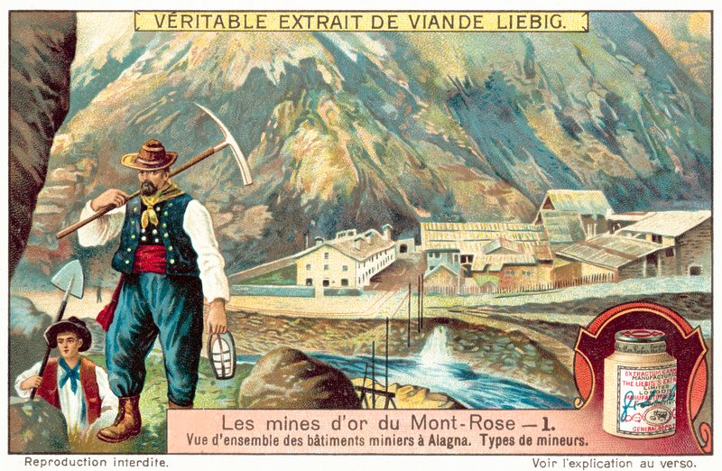 Mineurs et bâtiments miniers aux mines d