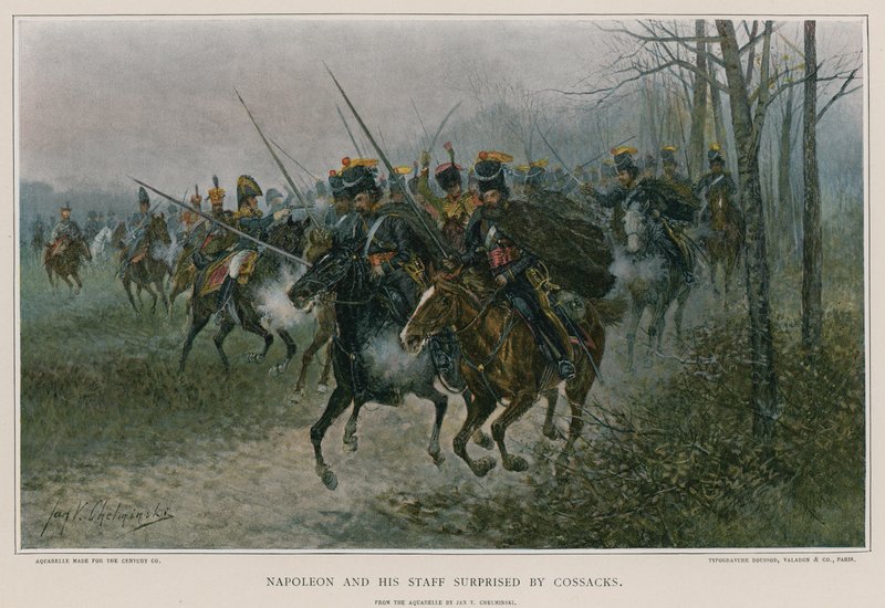 Napoléon et son état-major surpris par les cosaques - European School