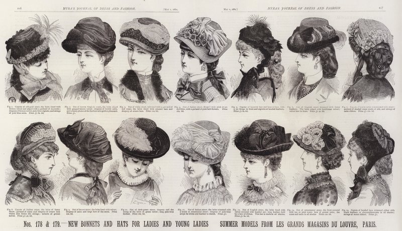 Nouveaux Bonnets et Chapeaux pour Dames et Jeunes Filles; Modèles d