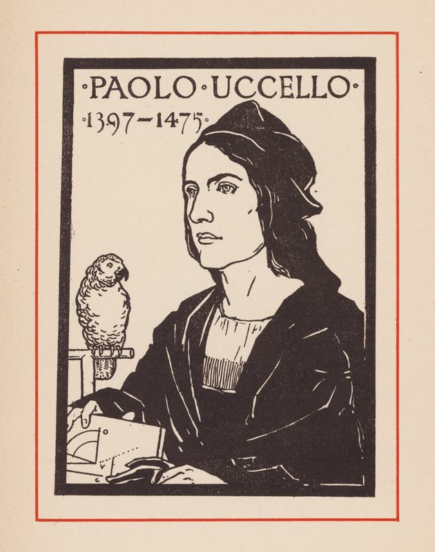Paolo Uccello, artiste et mathématicien italien du Moyen Âge (lithographie) - European School