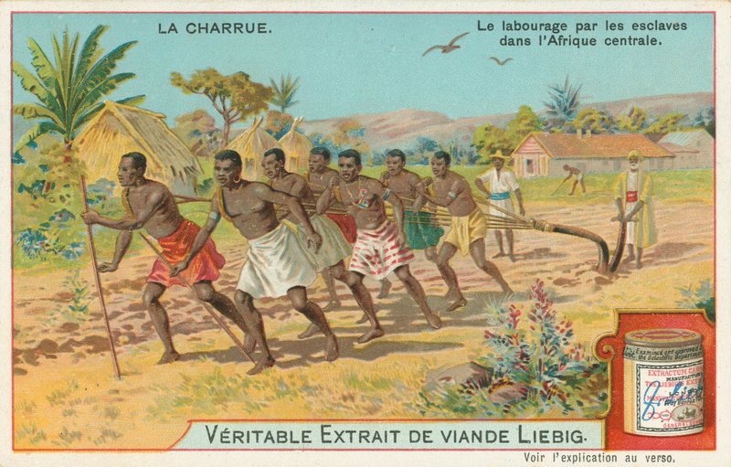Charrue, carte Liebig, début du 20e siècle (chromo) - European School