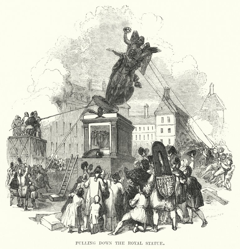 Démolition de la statue royale - European School