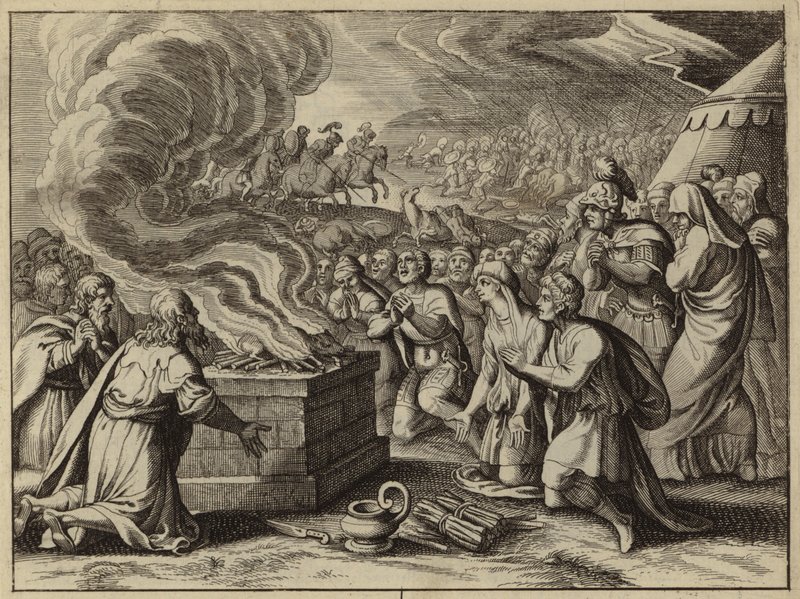 Samuel et les Israélites confessant leurs péchés à Dieu à Mizpa avant de vaincre les Philistins - European School